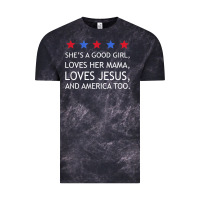 Cloud Black she's a good girl, she's loves her mama, loves jesus t shirt Vintage Tee - FloraArt