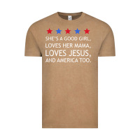 Vintage Coffee she's a good girl, she's loves her mama, loves jesus t shirt Vintage Tee - FloraArt