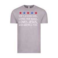 Vintage Zinc she's a good girl, she's loves her mama, loves jesus t shirt Vintage Tee - FloraArt