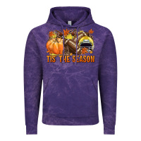 Cloud Purple Tis' the season Football yellow helmet Vintage Hoodie - NancyCooperArtShop