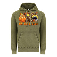 Vintage Olive Tis' the season Football yellow helmet Vintage Hoodie - NancyCooperArtShop