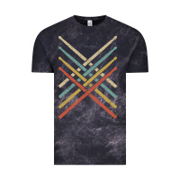 Cloud Black retro vintage drummer tshirt 70s 80s distressed drum sticks long sleev Vintage Tee - FloraArt