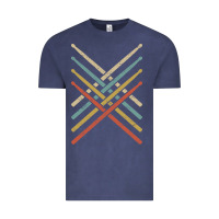 Vintage Denim retro vintage drummer tshirt 70s 80s distressed drum sticks long sleev Vintage Tee - FloraArt