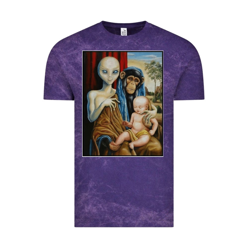 Alien Chimp Baby Religion Conspiracy Poster Vintage Tee by FloraArt | Teevron