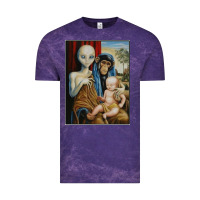 Cloud Purple alien chimp baby religion conspiracy poster Vintage Tee - FloraArt