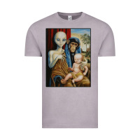 Vintage Zinc alien chimp baby religion conspiracy poster Vintage Tee - FloraArt