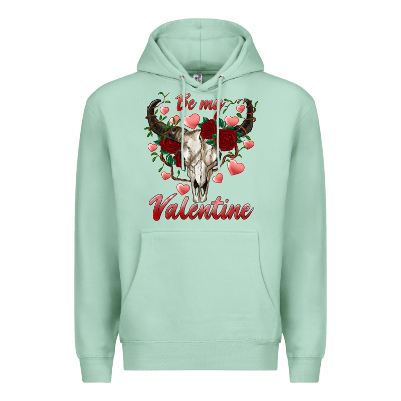 Be My Valentine Bull Skull Premium Hoodie by RanaPortraitStore | Teevron