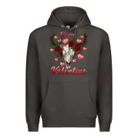 Smoke be my valentine bull skull Premium Hoodie - RanaPortraitStore
