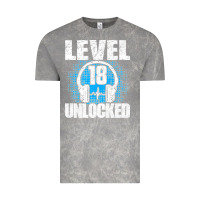 Cloud Rock Level 18 Unlocked Birthday 18 Years Gamer Premium T Shirt Vintage Tee - FloraArt