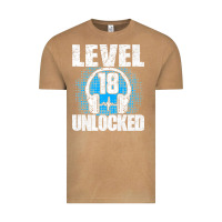 Vintage Camel Level 18 Unlocked Birthday 18 Years Gamer Premium T Shirt Vintage Tee - FloraArt