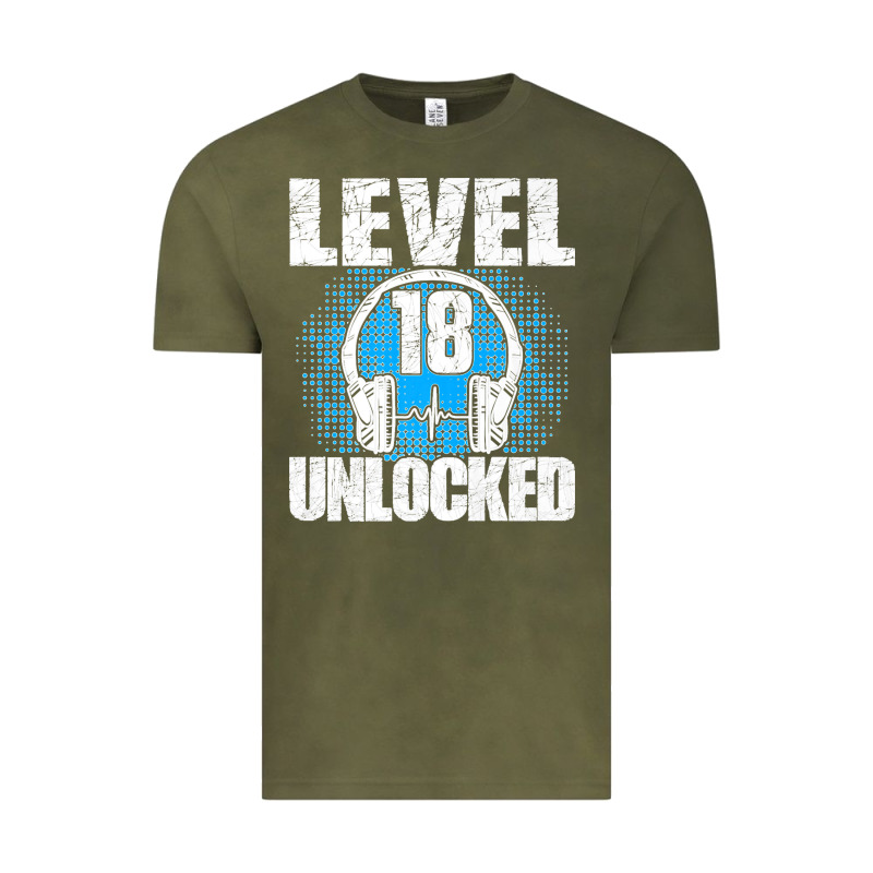 Level 18 Unlocked Birthday 18 Years Gamer Premium T Shirt Vintage Tee by FloraArt | Teevron
