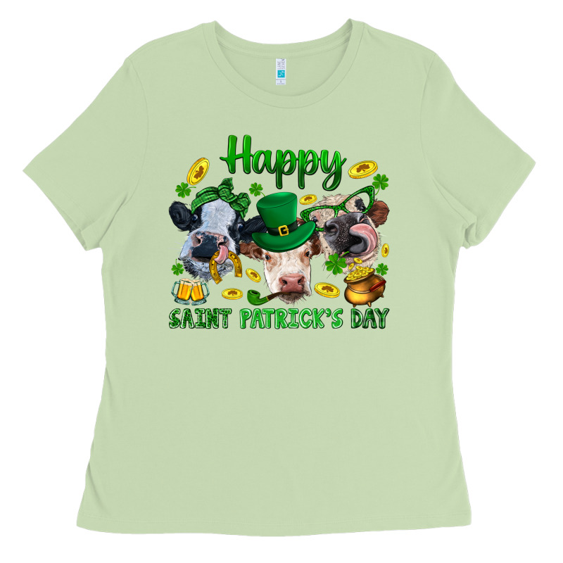 Happy Saint Patrick's Day With Clover Ladies Tee by BundleAndBundleShop | Teevron
