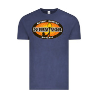 Vintage Denim Survivor Outwit, Outplay, Outlast Vintage Tee - FloraArt