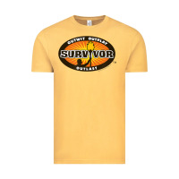 Vintage Mustard Survivor Outwit, Outplay, Outlast Vintage Tee - FloraArt