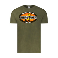 Vintage Olive Survivor Outwit, Outplay, Outlast Vintage Tee - FloraArt