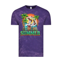 Cloud Purple Cowgirl summer Vintage Tee - NancyCooperArtShop