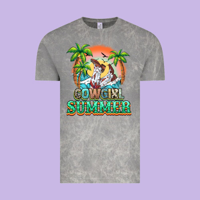 Cowgirl Summer Vintage Tee Designed By Nancycooperartshop