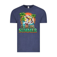 Vintage Denim Cowgirl summer Vintage Tee - NancyCooperArtShop