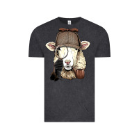 Vintage Black Detective Sheep Lamb Spy Investigator Farmer Sheep Lover 53 Vintage Tee - ArtMosaic
