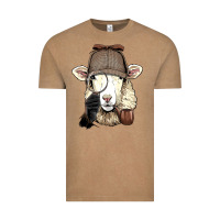Vintage Coffee Detective Sheep Lamb Spy Investigator Farmer Sheep Lover 53 Vintage Tee - ArtMosaic