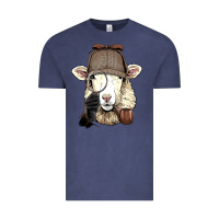Vintage Denim Detective Sheep Lamb Spy Investigator Farmer Sheep Lover 53 Vintage Tee - ArtMosaic