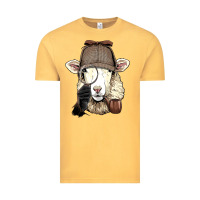 Vintage Mustard Detective Sheep Lamb Spy Investigator Farmer Sheep Lover 53 Vintage Tee - ArtMosaic