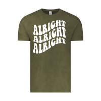 Vintage Olive alright alright alright Vintage Tee - ArtMosaic