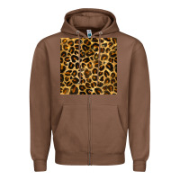 Chestnut leopard seamless pattern Zipper Hoodie - BundleAndBundleShop