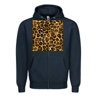 Navy leopard seamless pattern Zipper Hoodie - BundleAndBundleShop