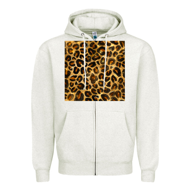 Leopard Seamless Pattern Zipper Hoodie by BundleAndBundleShop | Teevron