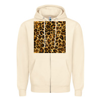 Sandshell leopard seamless pattern Zipper Hoodie - BundleAndBundleShop