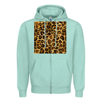 Seafoam leopard seamless pattern Zipper Hoodie - BundleAndBundleShop