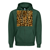 Sports Green leopard seamless pattern Zipper Hoodie - BundleAndBundleShop