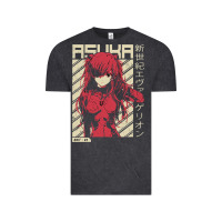 Vintage Black asuka evangelion Vintage Tee - ArtMosaic