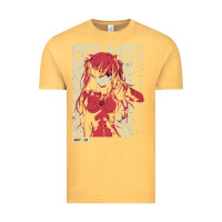 Vintage Mustard asuka evangelion Vintage Tee - ArtMosaic