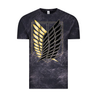 Cloud Black Shingekis no kyojinn Vintage Tee - ArtMosaic