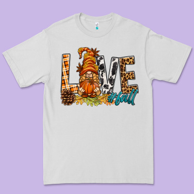 Love Fall Gnome Premium Tee Designed By Bundleandbundleshop