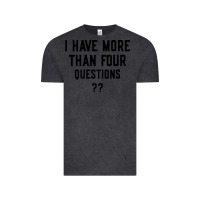 Vintage Black i have more than four questions Vintage Tee - ArtMosaic