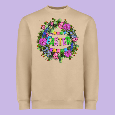Easter Day Flower Easter Heavyweight Sweatshirt Designed By Oliviacreatesart