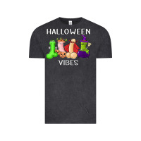 Vintage Black halloween vibes dick tie dye hippie retro lazy costume Vintage Tee - ArtMosaic
