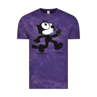 Cloud Purple felix the cat whistling Vintage Tee - ArtMosaic