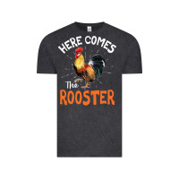 Vintage Black Here Comes The Rooster Shirt Chicken Lady Outfit 243 Vintage Tee - ArtMosaic