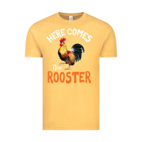 Vintage Mustard Here Comes The Rooster Shirt Chicken Lady Outfit 243 Vintage Tee - ArtMosaic