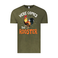 Vintage Olive Here Comes The Rooster Shirt Chicken Lady Outfit 243 Vintage Tee - ArtMosaic