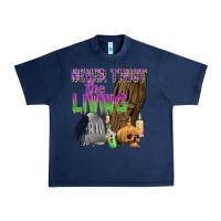 Navy Never Trust The Living Urban Heavy Tee - texasbilliewilder