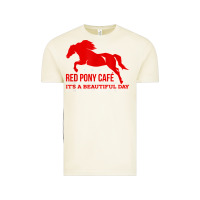 Vintage Arctic Red Pony Cafe, Funny cute horse lover Vintage Tee - ArtMosaic