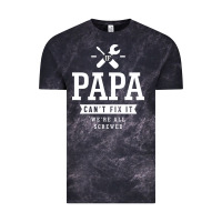 Cloud Black If Papa Can't Fix It We're All Screwed - Fathers Day Vintage Tee - ArtMosaic