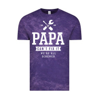 Cloud Purple If Papa Can't Fix It We're All Screwed - Fathers Day Vintage Tee - ArtMosaic