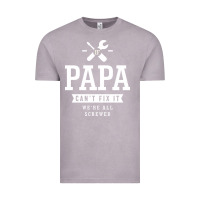 Vintage Zinc If Papa Can't Fix It We're All Screwed - Fathers Day Vintage Tee - ArtMosaic