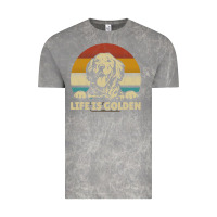 Cloud Rock Golden Retriever Dog Life is golden retro vintage Vintage Tee - ArtMosaic